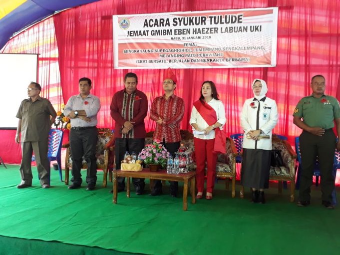 Yanny Tuuk Hadiri Acara Syukuran Tulude Jemaat GMBIM Eben Haezer