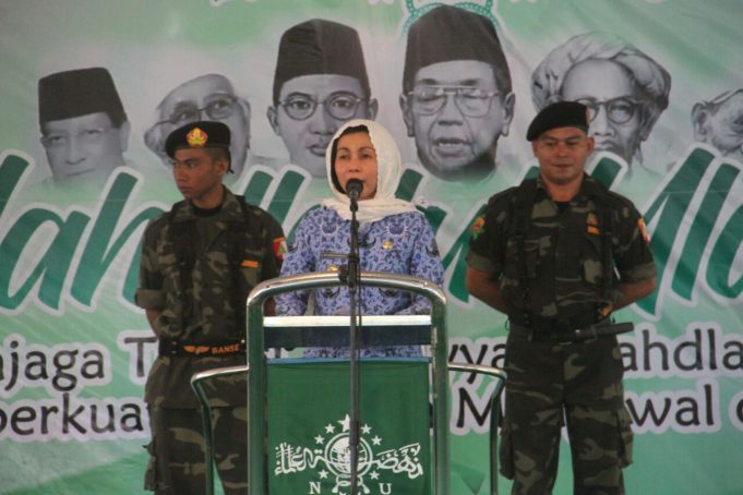 Yasti Hadiri Peringatan Harla Ke-92 Dan Pelantikan Pengurus Cabang NU Dan Muslim at NU Bolmong