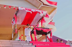 Wakil Bupati Pimpin Upacara Penurunan Bendera Merah Putih