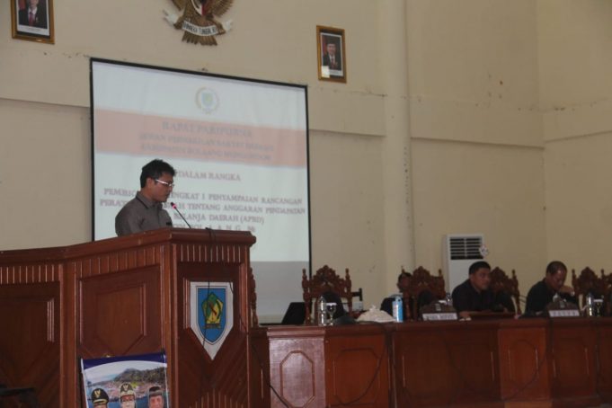 DPRD Bolmong Gelar Rapat Paripurna Tkt I Ranperda APBD 2019