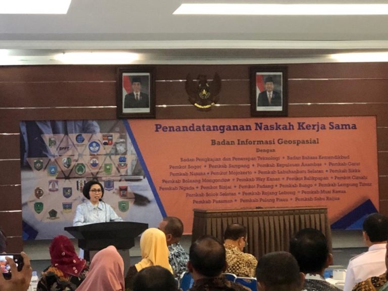 MoU Dengan BIG, Bupati Bolmong di Daulat Wakili Kepala Daerah se Indonesia Sambutan