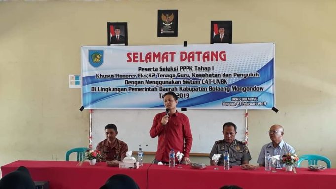 Wabup Buka Ujian CAT PPPK Tahap 1 Pemkab Bolmong