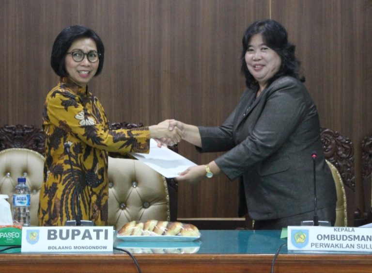 Hasil Penilaian Kepatuhan, Ombudsman Apresiasi Pemkab Bolmong