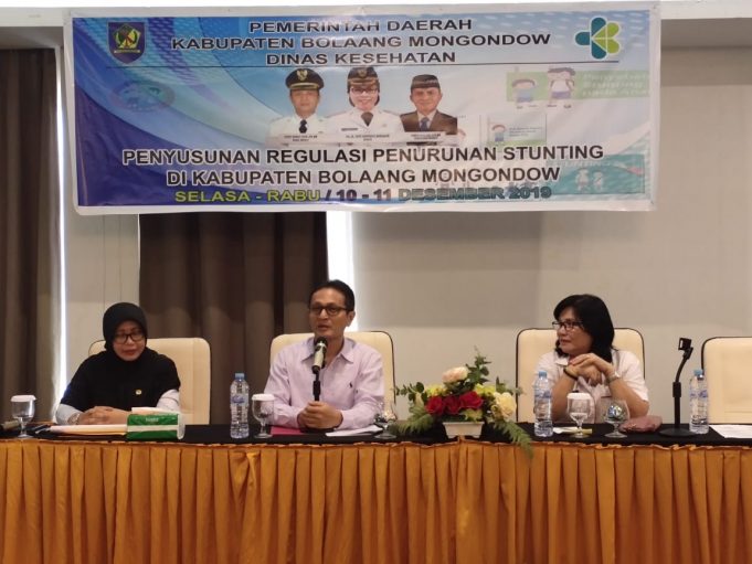 Dinas kesehatan Bolmong Gelar Penyusunan Regulasi Penurunan Stunting Di Kabupaten Bolaang Mongondow