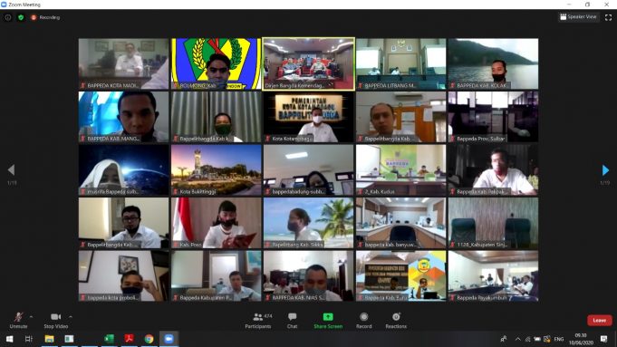 Bappeda Bolmong Ikut Sosiallisasi Vidcon Penyusunan RKPD oleh Bappenas RI