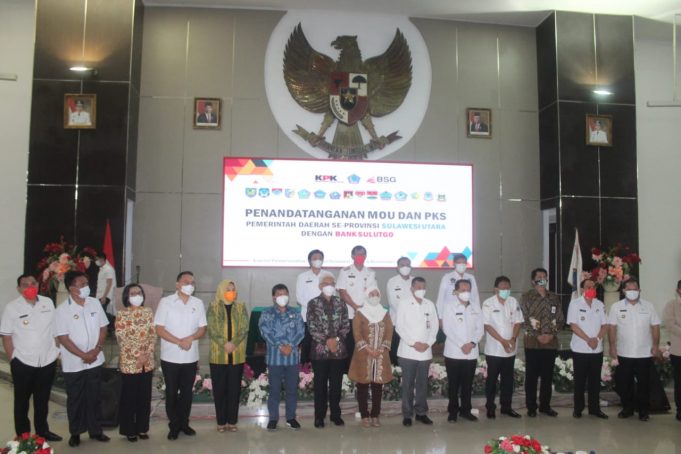 Bupati Tandatangan MOU dan PKS Dengan Bank SulutGo