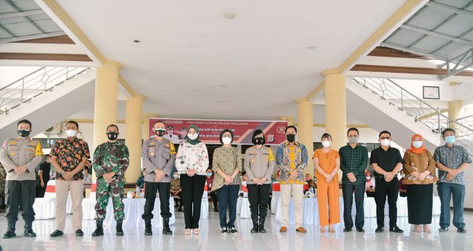 Pemkab Bolmong Gelar Pisah Sambut Kapolres dan Pencanangan Vaksinasi Tahap Dua