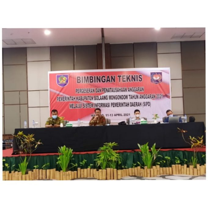 Pemkab Bolmong Gelar Bimtek Pergeseran Dan Penatausahaan Anggaran 2021 Melalui SIPD