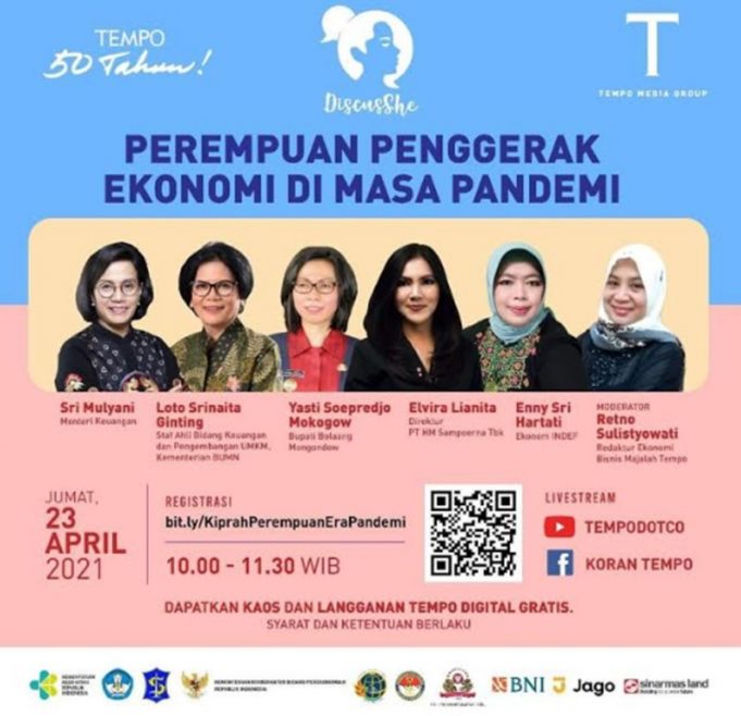 Bupati Bolmong Bersama Menkeu Sri Mulyani Menjadi Narasumber Perempuan Penggerak Ekonomi di Masa Pandemic