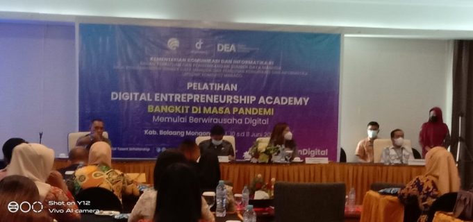 Dinas kominfo Bolmong Kerja Sama BPSDMP Manado Gelar pelatihan Digital Entrepreneurship Academy