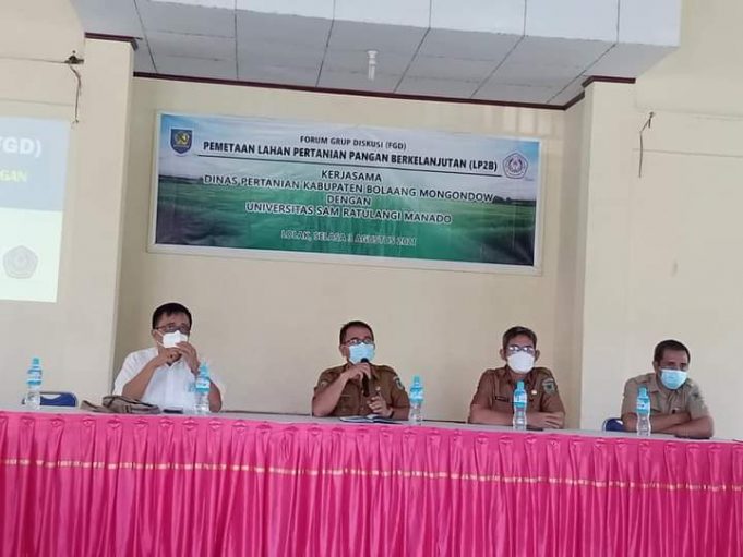 Dinas Pertanian Bolmong Gelar FGD Lahan Pangan Pertanian Berkelanjutan