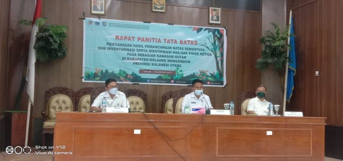 Wakili Bupati Bolmong,Sekda Buka Rapat Panitia Tata Batas Hutan