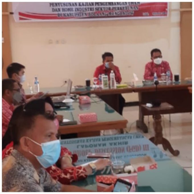 Bappeda Bolmong Gelar FGD Penyusunan Kajian Pengembangan UMKM Dan Home Industri Sektor Perkebunan