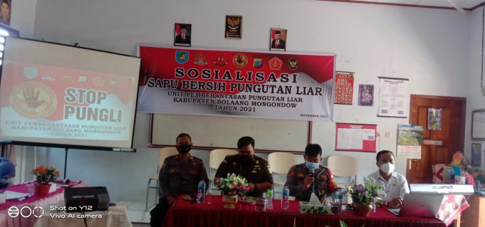 Wakapolres Bolmong Beri Materi Dalam Sosialisasi Saber Pungli